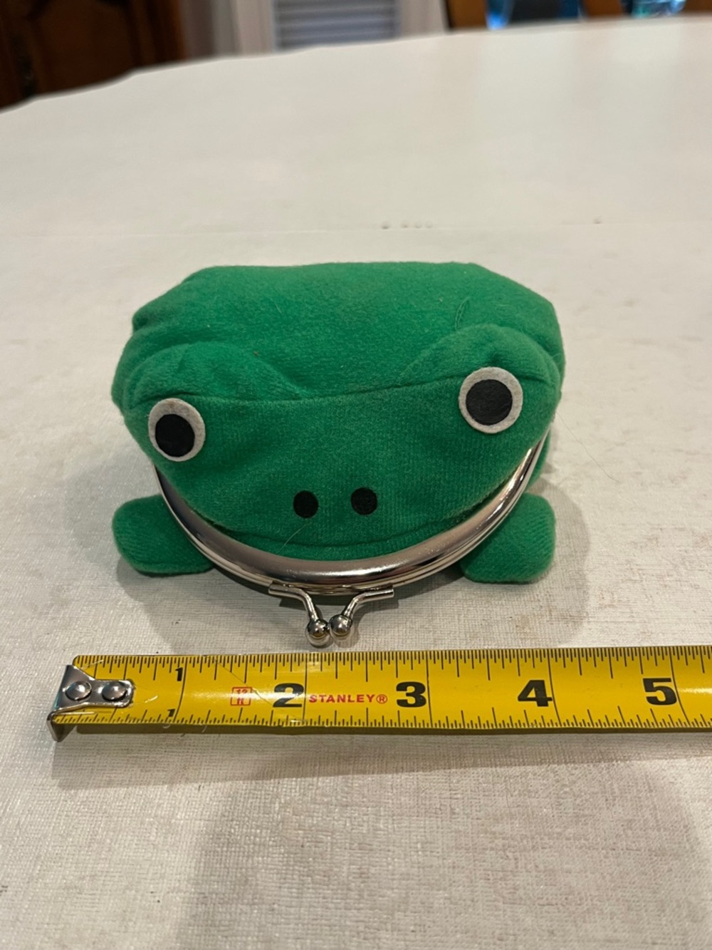 Sold Adorable Green Frog plush Coin Purse. So cute! - Picture 5 of 6